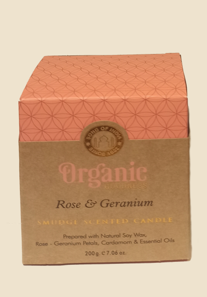 Organic Goodness Sojawachskerze Rose & Geranie